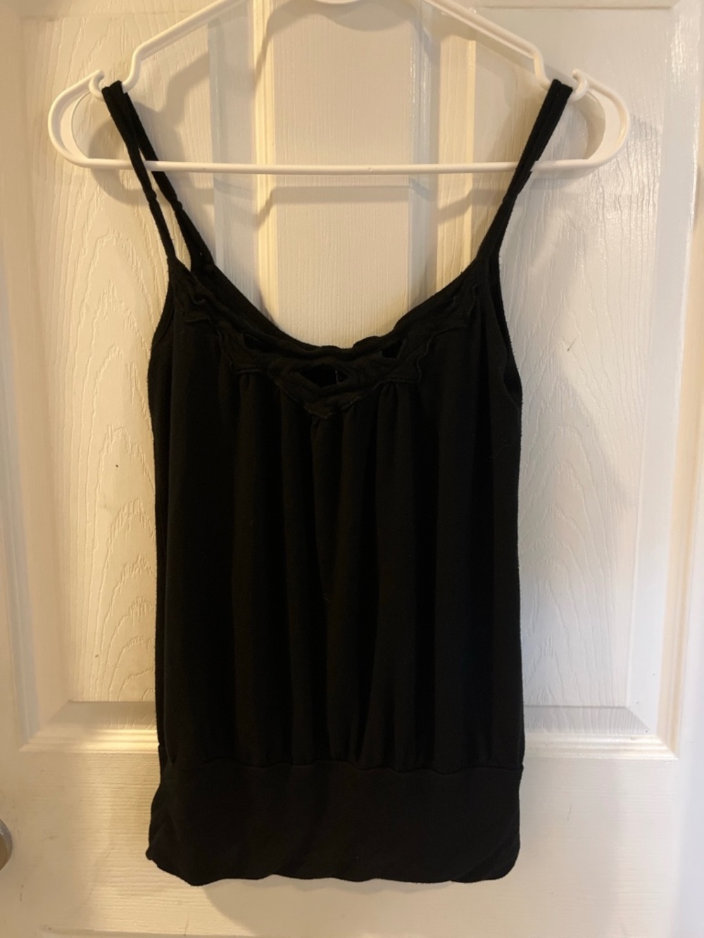 Banana Republic Black Stretch Ruched Cami Tank Top – XS